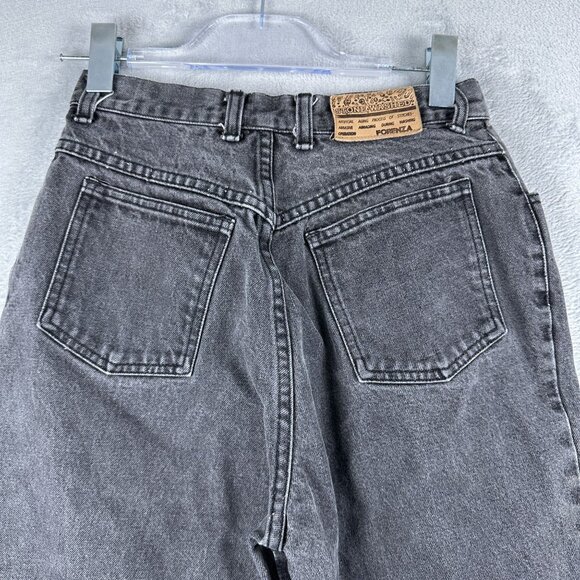 Forenza Mom Jeans Womens Size 10 High Rise Charcoal Wash 100% Cotton Black - Picture 4 of 12